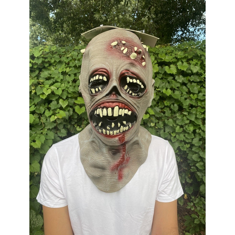 Halloween Gore Mask Teeth Monster Spooky Adult Costume Accessory Cosplay